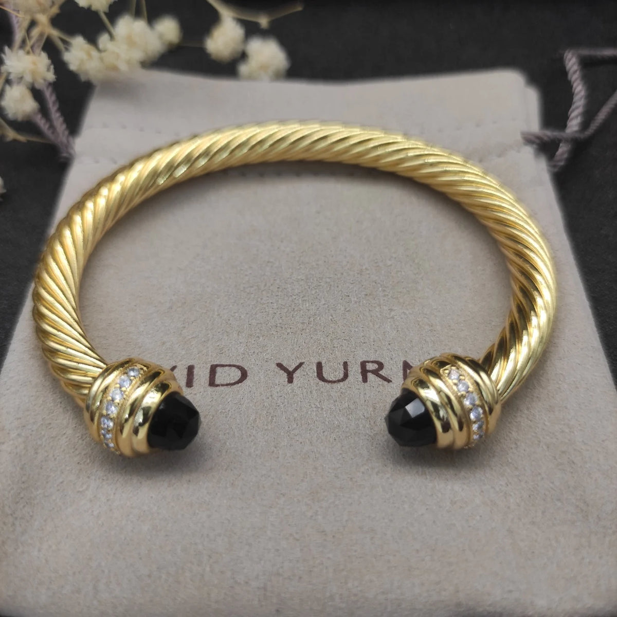 FASHIONISTA DY High-Quality 7mm Gold-Plated Diamond-Set Fashion Bracelet, Unisex Silver-Plated Diamond-Set Bracelet, Jewelry