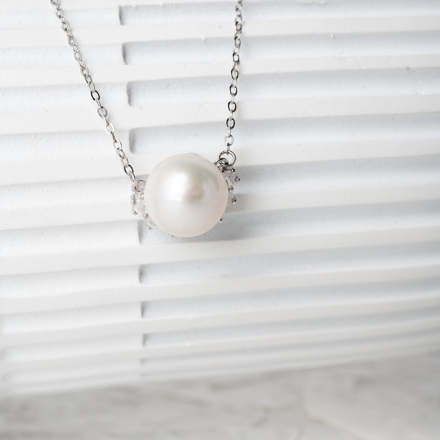 AAA Akoya Pearl Necklace Unique 925 Silver Jewelry Design Fashionable Natural Seawater Round Pearl Unique Jewelry
