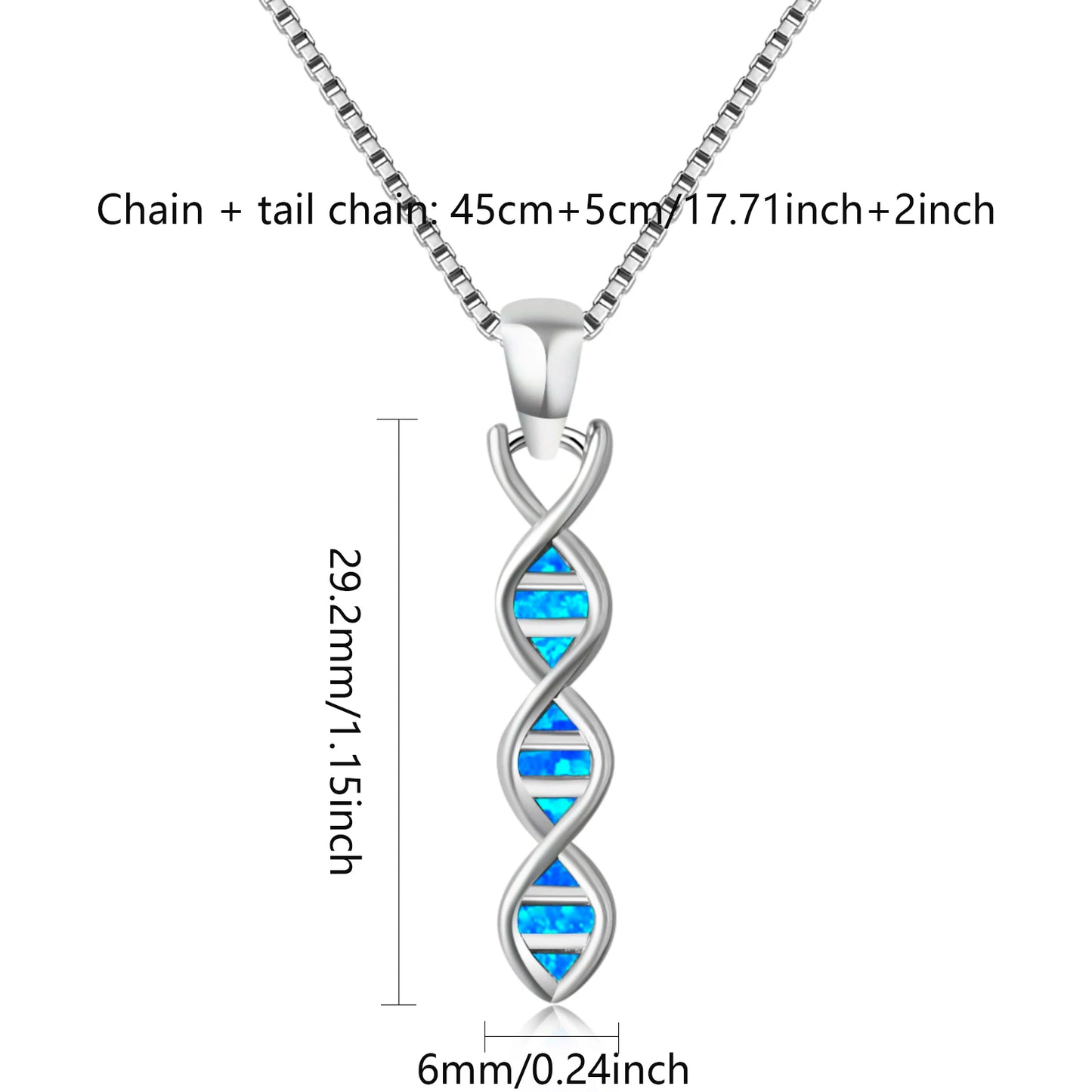 Aobao Christian Silver Plated Geometric Copper Opal Lariat Box Chain Gift Necklace