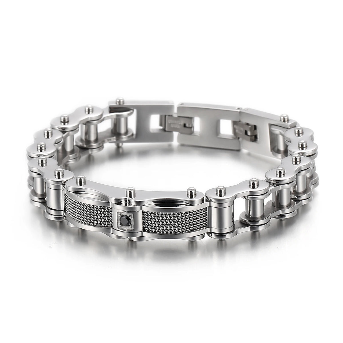 KALEN Stainless Steel Bike Bracelets Bangles for Men