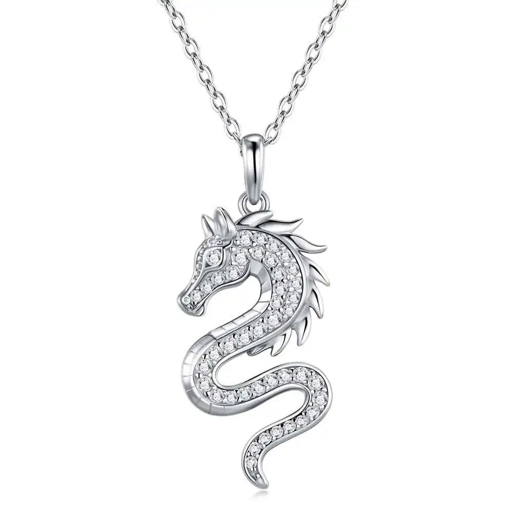 S&S Year of the Horse VVS Moissanite Pendant Necklace | 925 Silver 18K Gold Plated | S&S Collection