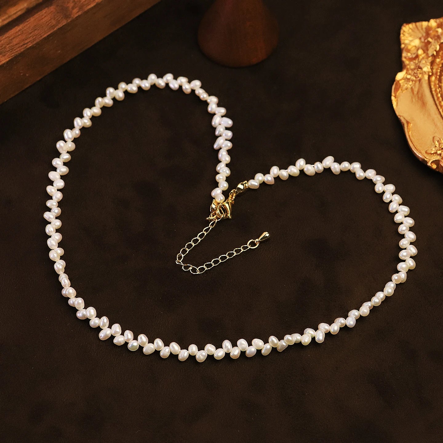 Natural Freshwater Pearl Necklace for Women Daily Office Wedding Bridesmaid Gift Dainty Necklace Korean Style Fashion Jewelry