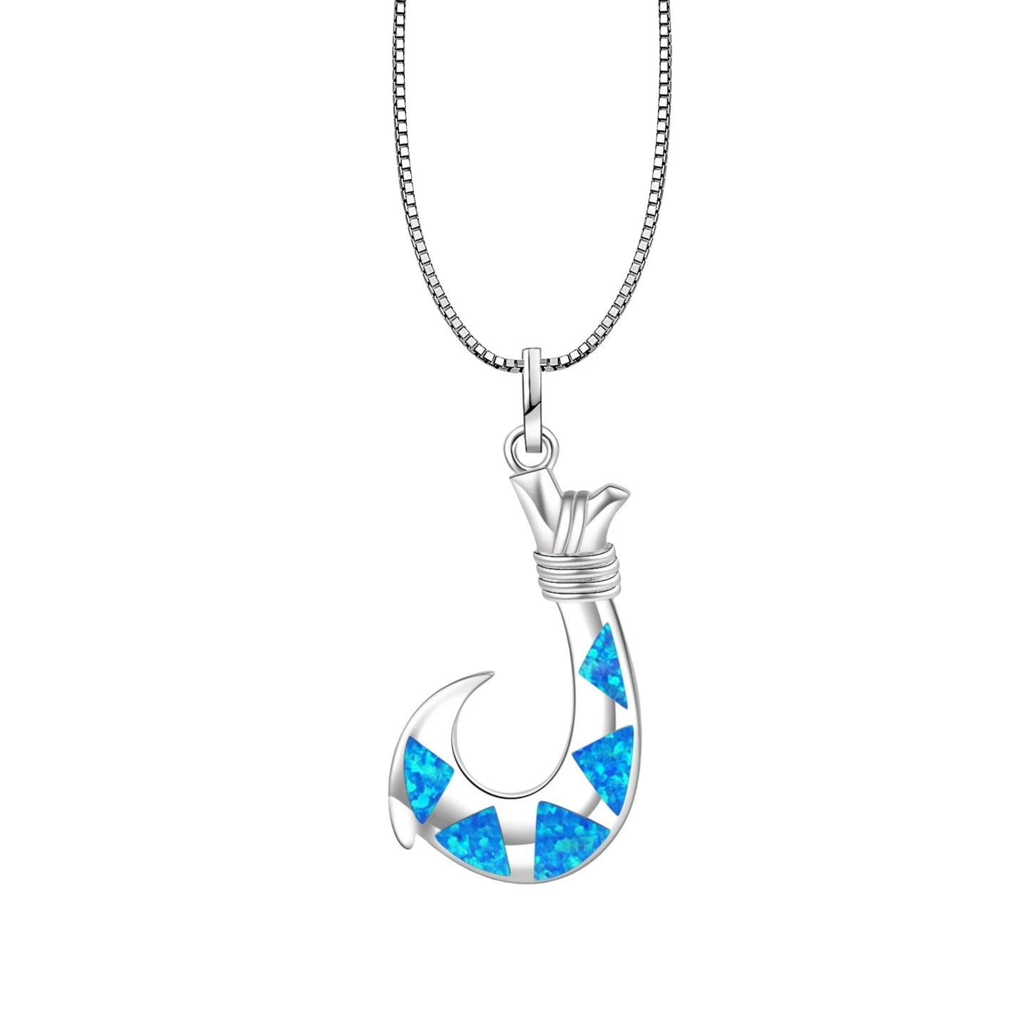 Chic Coastal Hook Necklace Aobao Decorative Inlaid Pendant Fashion Jewelry
