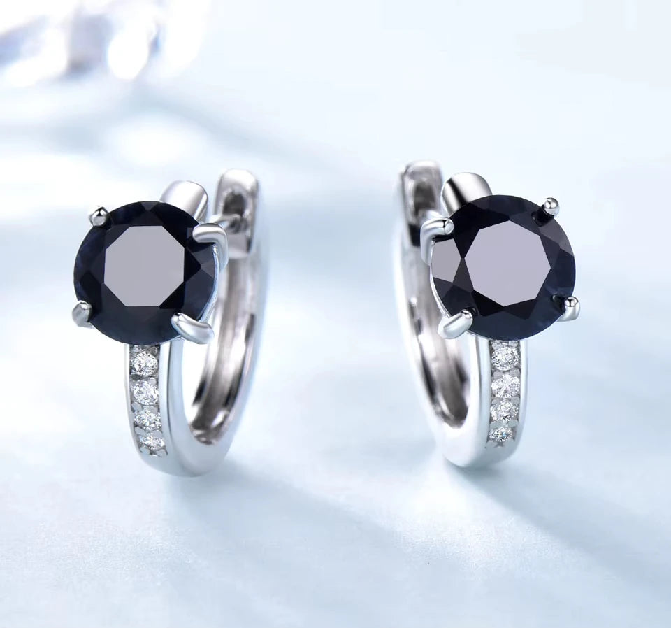 REDheart Garnet Hoop Earrings Accent Rhodium Plated Fashion Jewelry Bulk 925 Sterling Silver Women Earrings