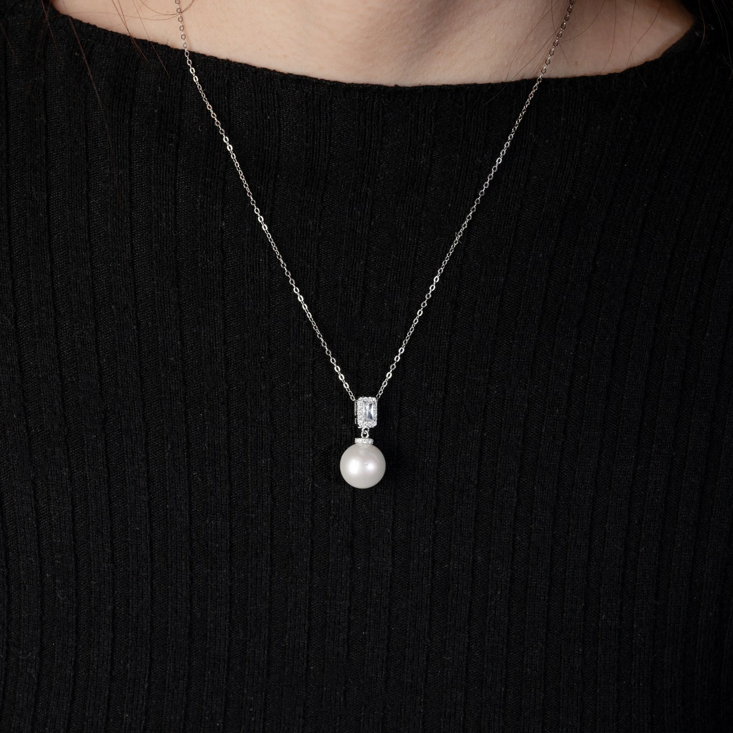 AAA Akoya Pearl Necklace Unique Design 925 Silver Jewelry Fashionable Natural Seawater Pearl Necklace