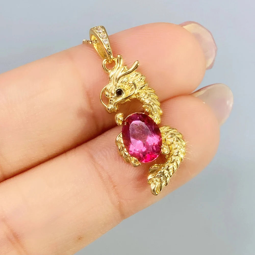 Gioiellieri Natural Pink Topaz Pendant with Oval Cut Large Pink Stone for Statement Jewelry in 925 Sterling Silver with VVS Clarity