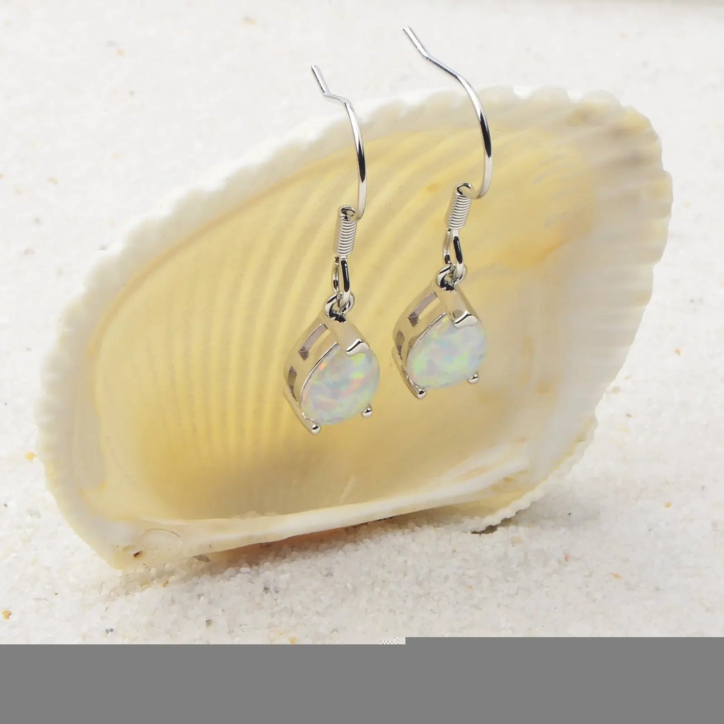 Aobao Style Water Drop Jewelry Opal Studs Cute Girls' Gem Jewelry