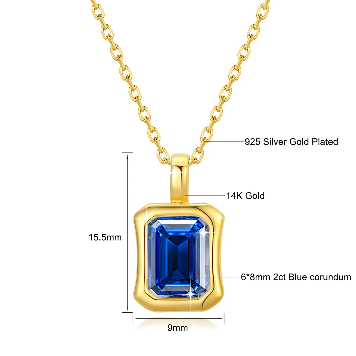 Gioiellieri Factory Certified Bezel Set VVS Mossanite 14K Gold Pendant Link Chain Necklace for Men Women Small Batch Custom Logo Oem Odm