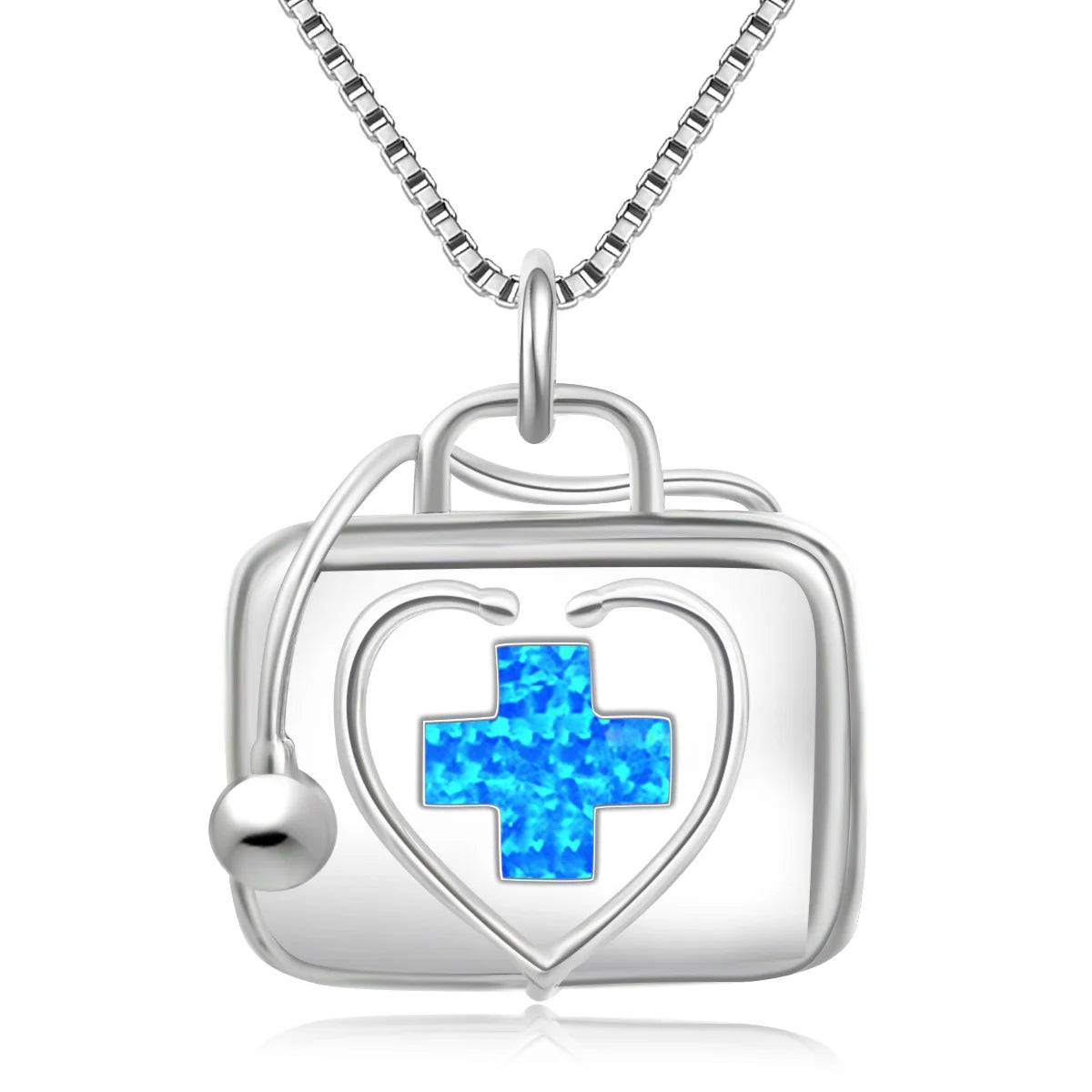Cross Case Pendant Necklace Aobao Inlaid Detail Fashion Jewelry