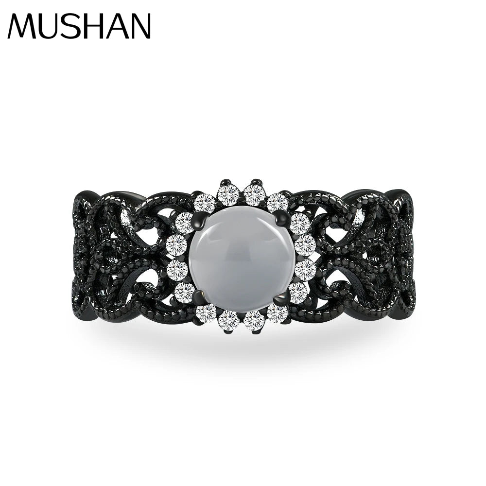 MuShan Jewelry Factory Cross Border Bestseller 925 Silver High Carbon Diamond Platinum Plated Luxury Bow Ring for Wedding Party