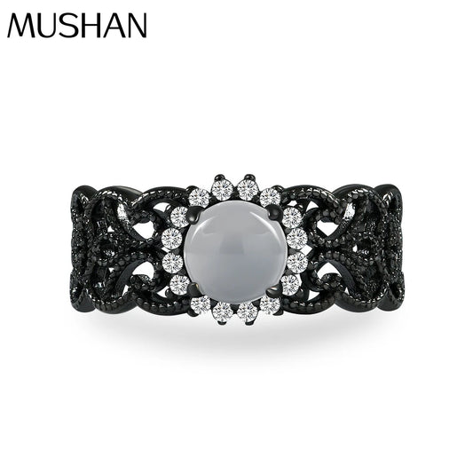 MuShan Jewelry Factory Cross Border Bestseller 925 Silver High Carbon Diamond Platinum Plated Luxury Bow Ring for Wedding Party