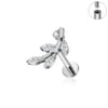 Wholesale G23 ASTM F136 Implant Grade Titanium Internal Thread Labret Ear Stud Zircon Helix Tragus Lip Body Piercing Jewelry