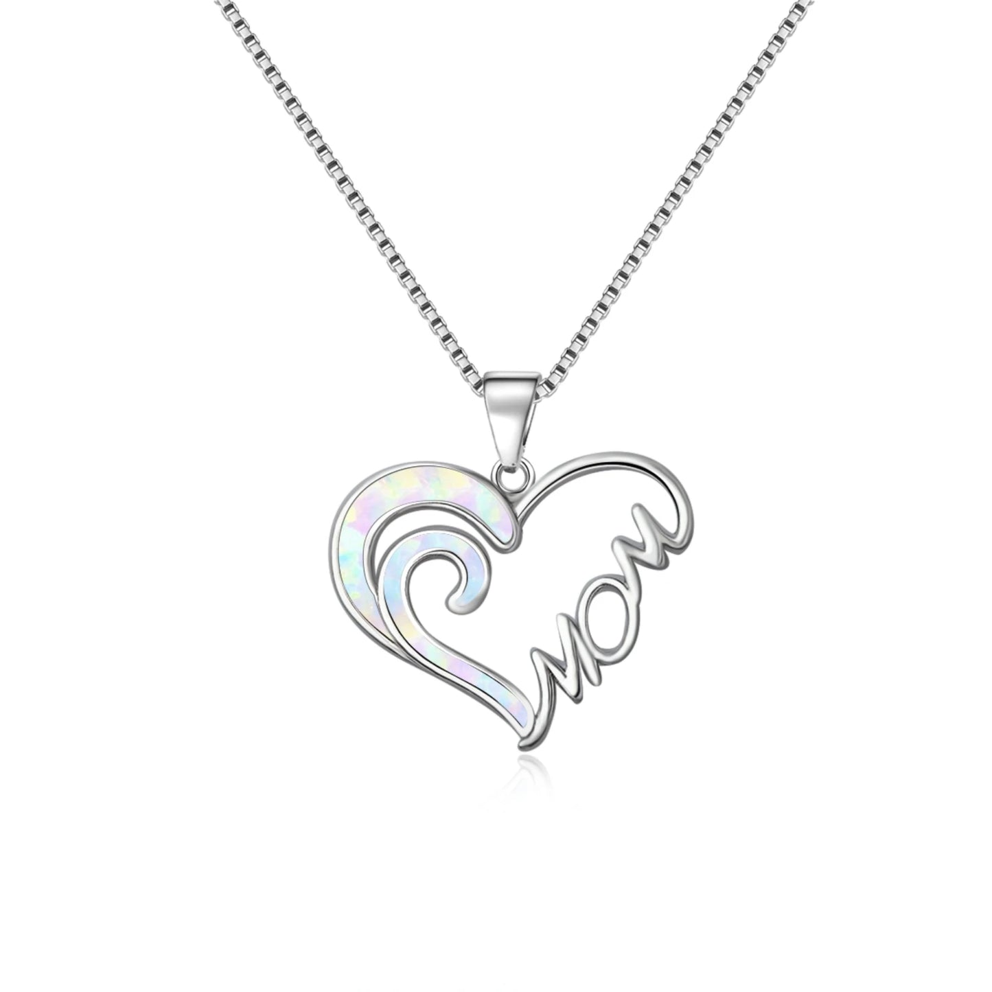 TikTok INS Wind Hawaii Beach Explosion Brass Opal Love Pendant Necklace Cute Style Children's Wholesale Inlaid Charms