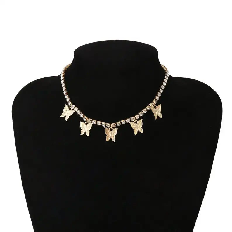 Wholesale Cuban Link Anklet Chain Anklet Butterfly Pendant Anklet for Women