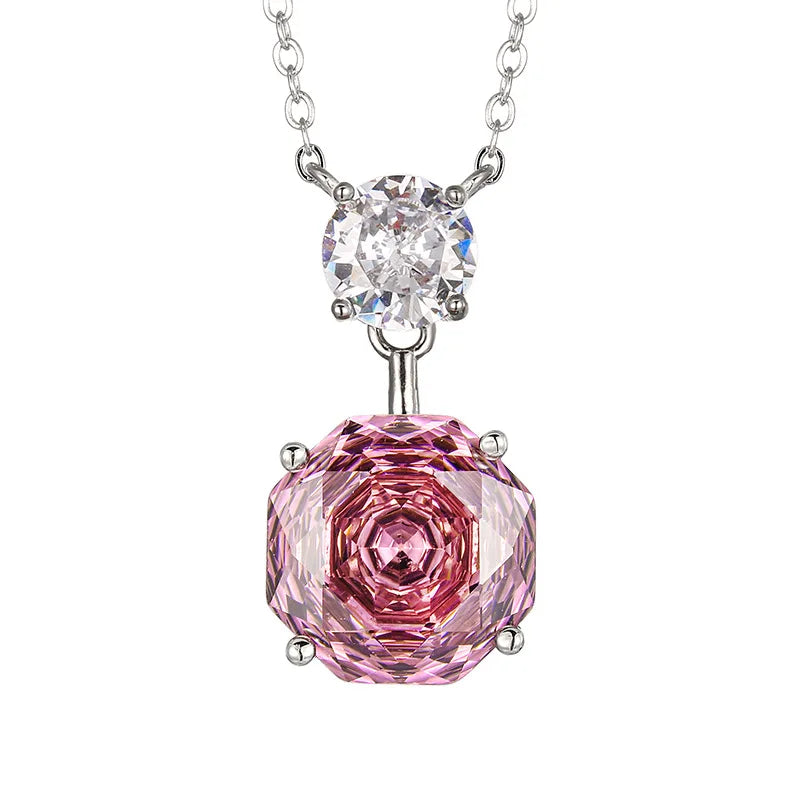 REDheart Brass Pearl Rhodium Plated Open Ring Rose Cut Dry Rose Simple Wind Round Pendant Necklace Set for Wedding Party