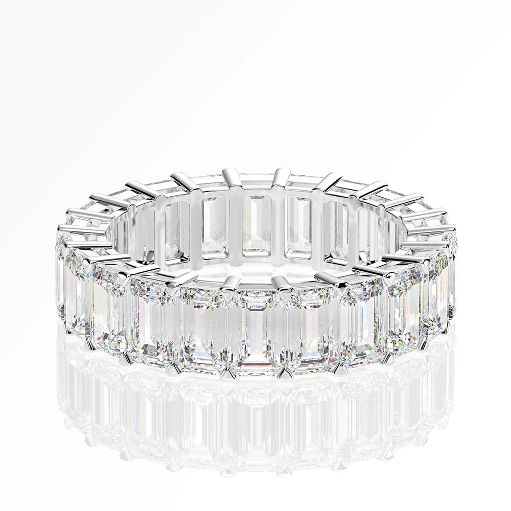MUSHAN Jewelry Factory 925 Silver Engagement Ring CZ Paving Rectangular Shape 5A Zircon Rings Wedding Bands Jewellery for Women