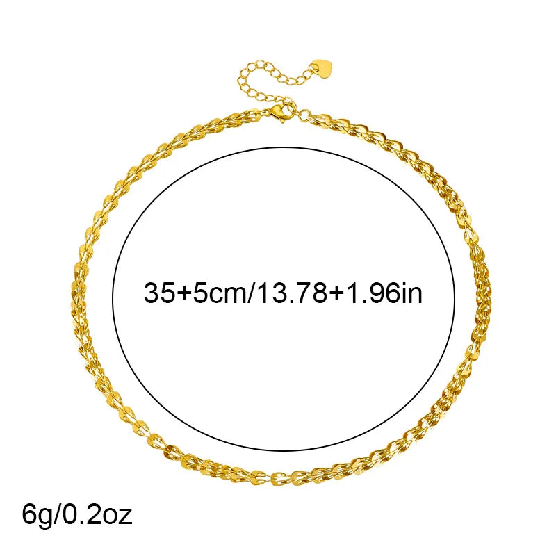 Gold Chain Necklace & Bracelet Jewellery Set | Classic Everyday Luxury Fashion Set