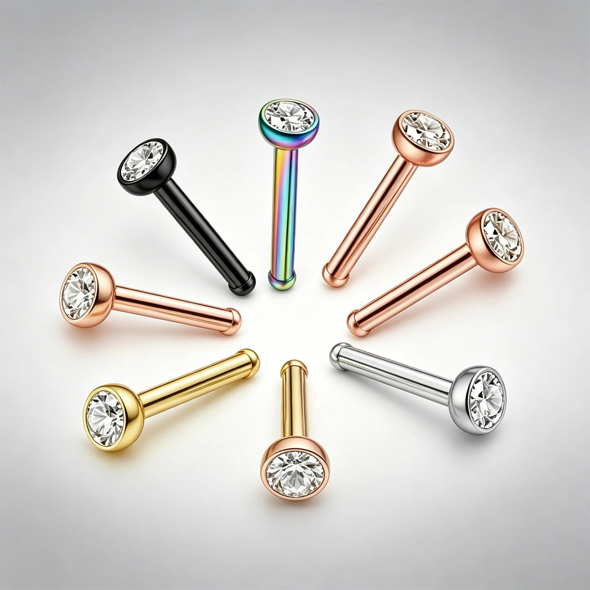 S&S Titanium Zircon & Opal Labret Stud – Collection