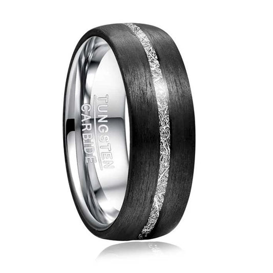 NEWLiFE REBEL Gesture Line 8mm Ring in Tungsten