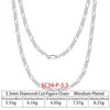 BiG-BOSS Fast Shipping SC Cable Figaro Rope Paperclip Cuban Curb Link Chains Necklace Fine Jewelry 925 Silver Chains for Men Women