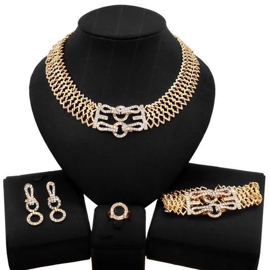 Zhuerrui High Quality African Jewelry Sets Italian Gold Plated Jewelry Set Fashion Lady Dubai Style Jewellery Sets HD21070114