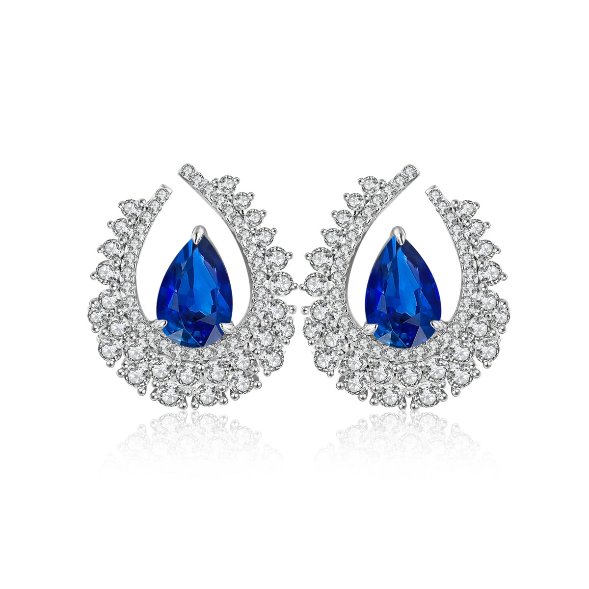 ArtistA Luxury Fancy Design Earring Women Jewelry Lab Gemstone Classic S925 Silver Women Birthday Gift Classic Earring Stud Set