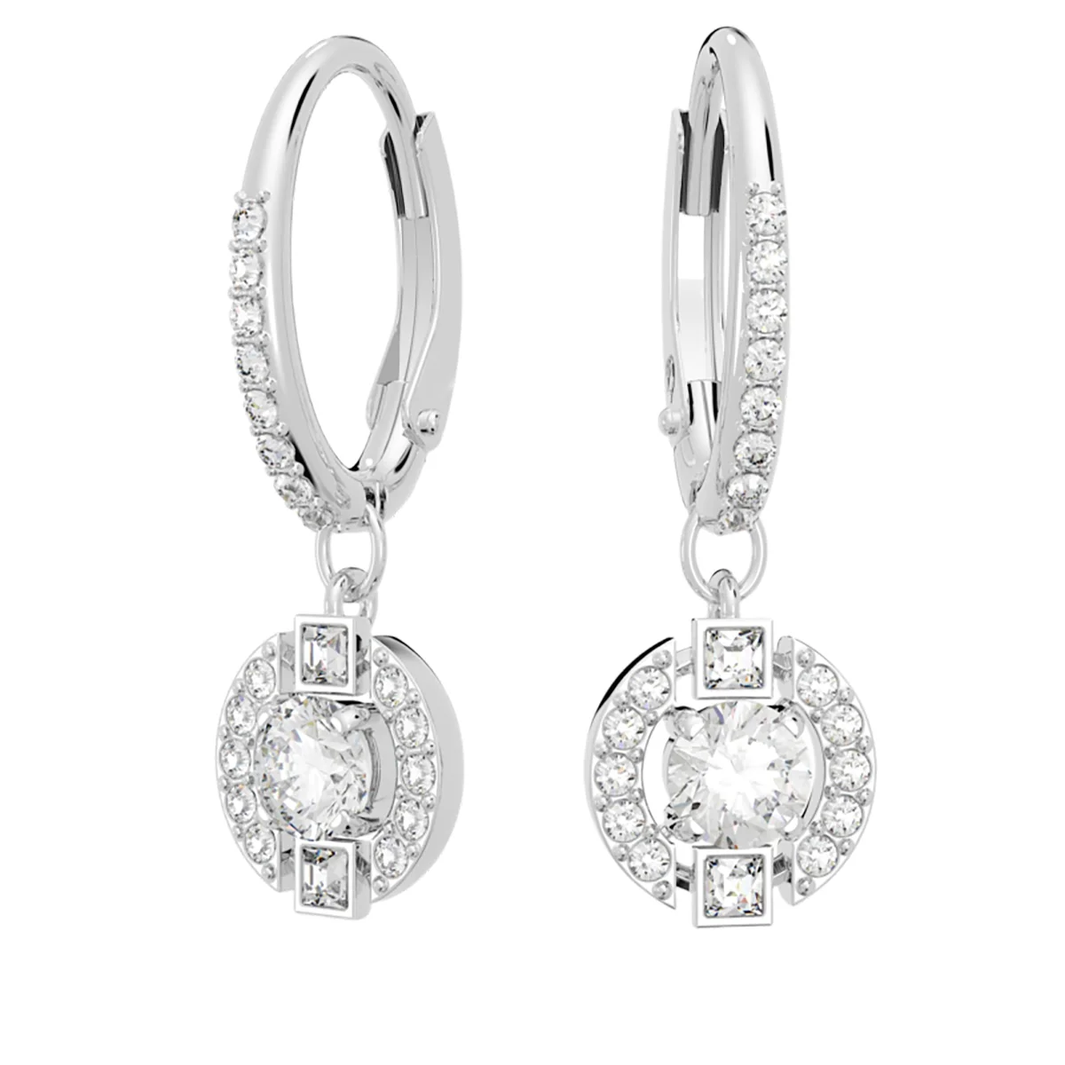 S&S Luxury Vintage Brass Zircon Sparkling Drop Earrings Elegant High-End Jewelry for Women for Parties & Special Occasions