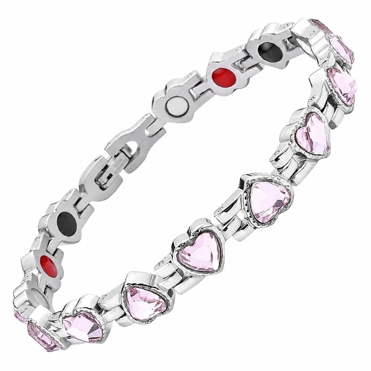 NewLife - Magnetic Heart-Cut Gold-Tone Link Bracelet