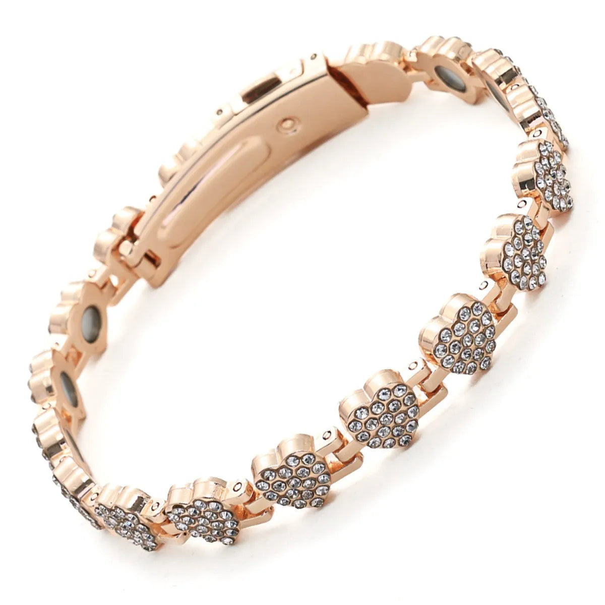 Euro-American Cross-border Hot-selling Magnetic Bracelet Stylish Luxury Lucky Clover Design Kevlar Natural Stone Single-Row