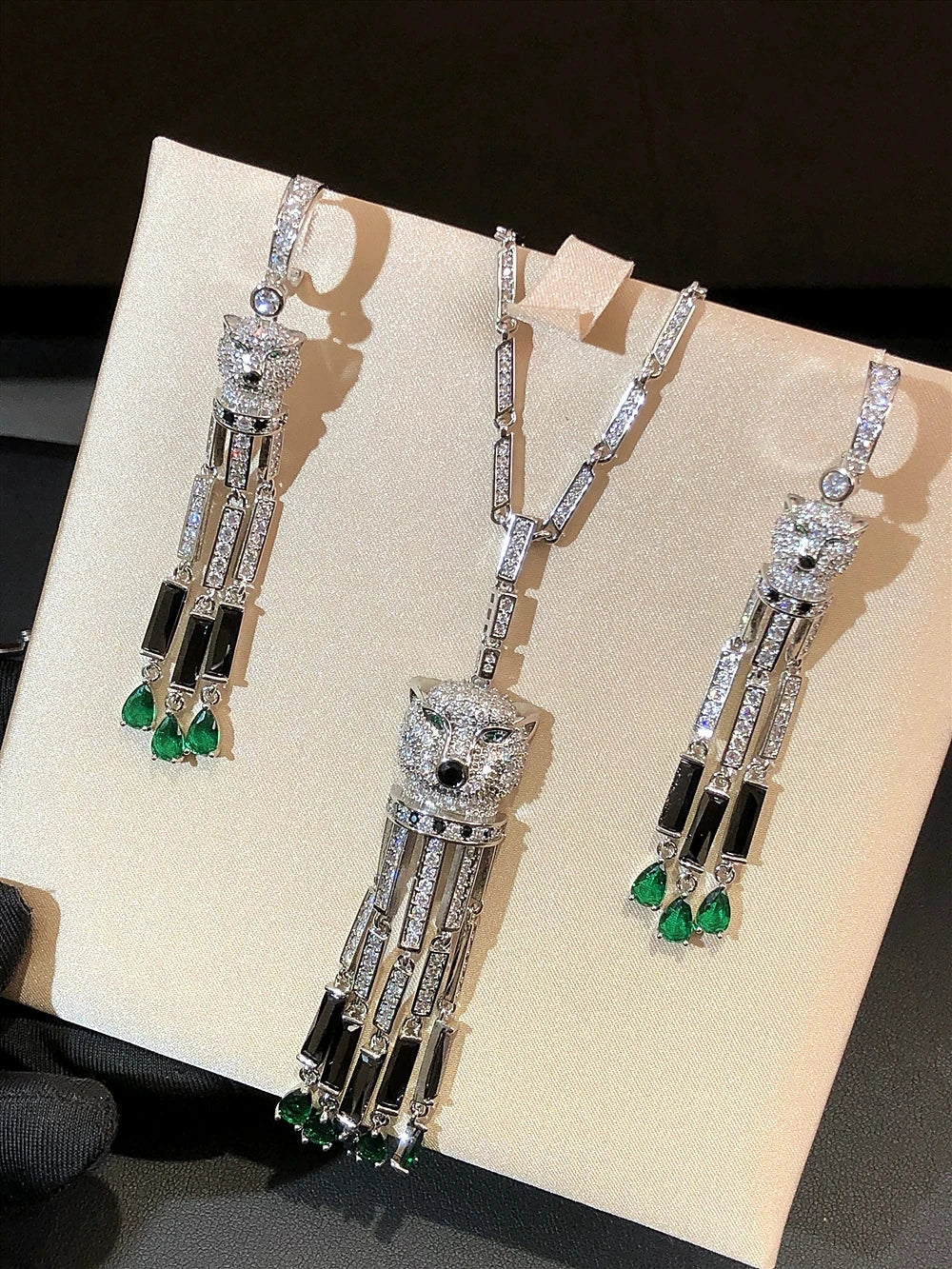 XM S163 Luxury Platinum Plated Copper Zircon Flower Design Jewelry Set for Women Gift Wedding & Engagement Evening Wear