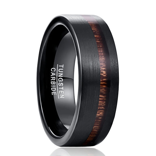 NEWLiFE REBEL Gesture Drift 8mm Ring in Tungsten