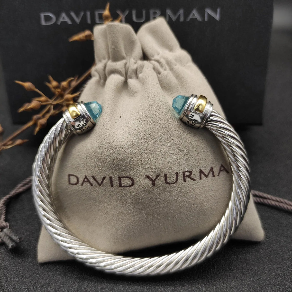 FASHIONISTA DY High-Quality 7mm Silver-Plated Diamond Fashion Bracelet, Fashionable Silver-Plated Colored Gemstone Bangle, Jewelry