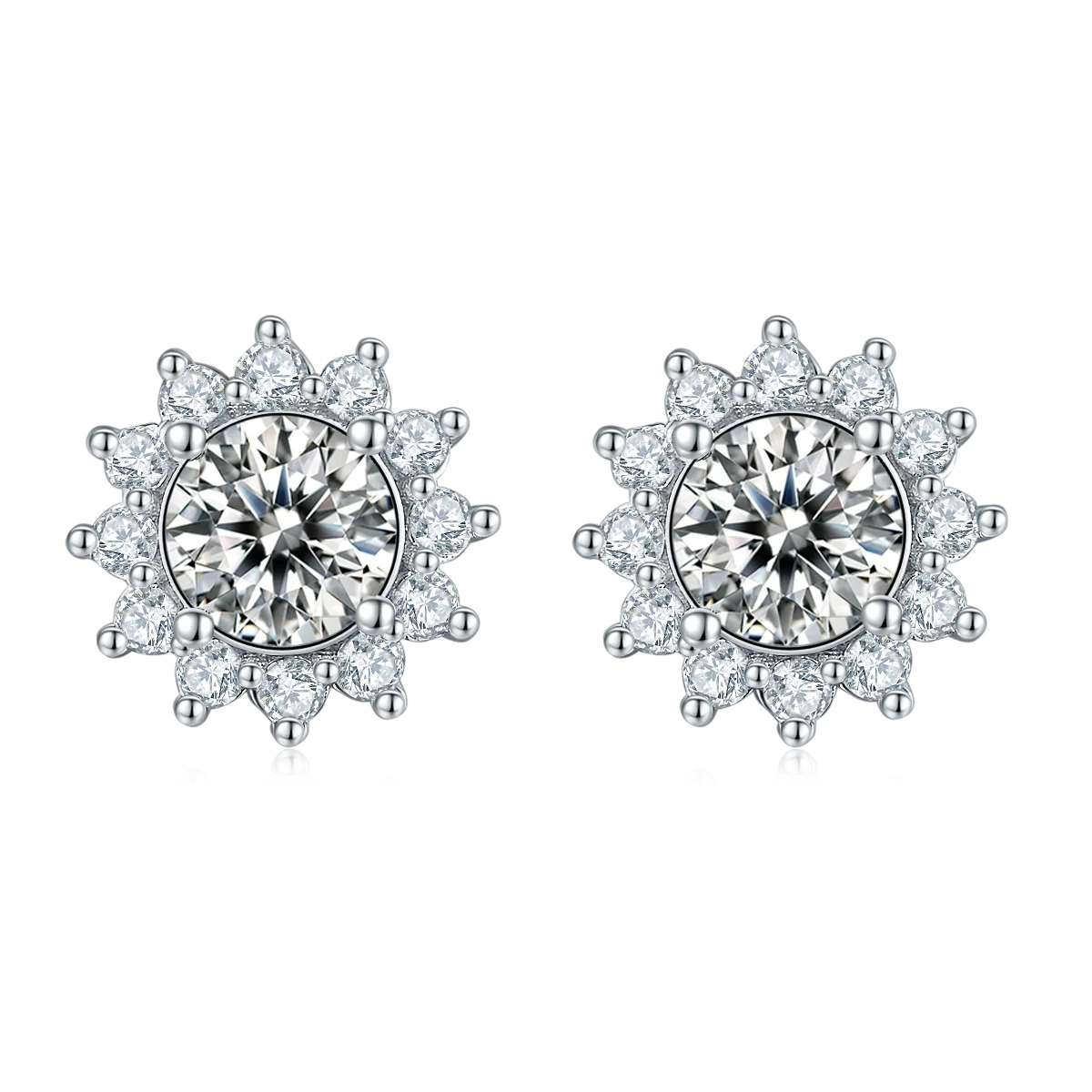 REDheart 925 Sterling Silver Women Fine Jewelry Sets Moissanite Diamond Earrings Necklace Sets for Wedding