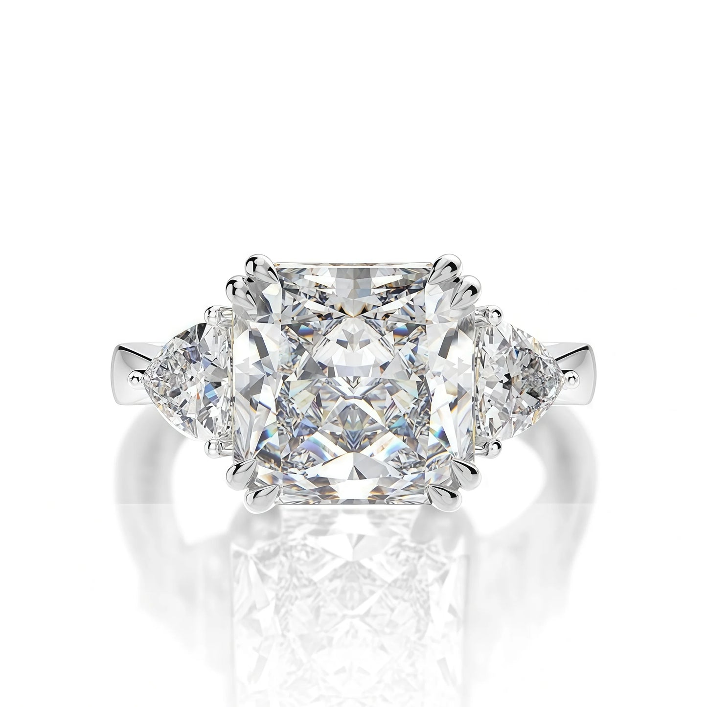 MUSHAN Jewelry Factory 5ct High Carbon Diamond Rhodium Plated S925 Sterling Silver Luxury Wedding Engagement Rings Women's