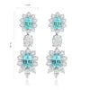 Gemfiori Anster High Quality S925 Lab Grown Paraiba Earring Stud Dainty Gemstone Stud Earrings for Women Daily Wear Gift