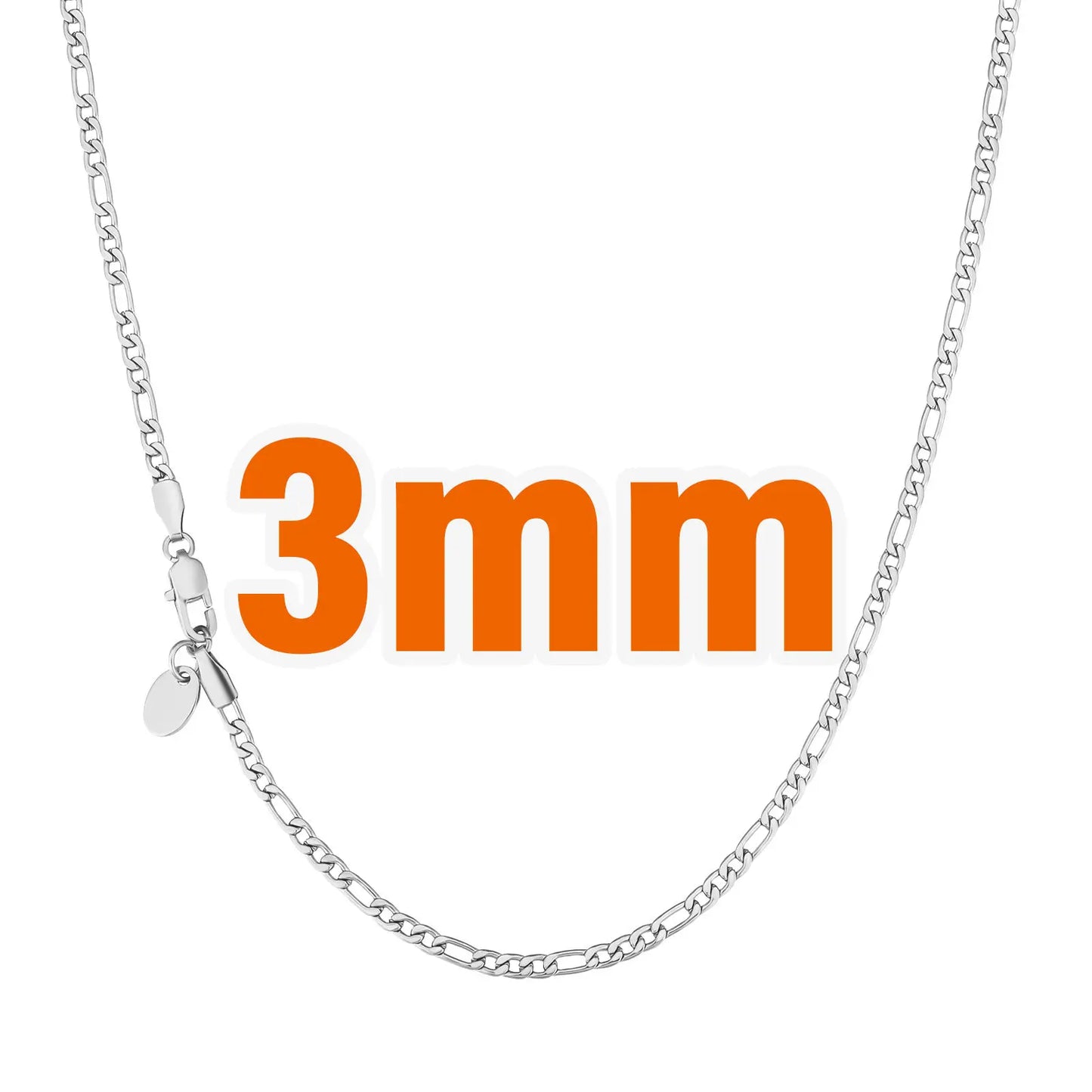Wholesale Men Women Miami Cuban Real Gold Filled Necklace Rope Figaro Snake Fashion Jewelry Stainless Steel Cuban Link Chain