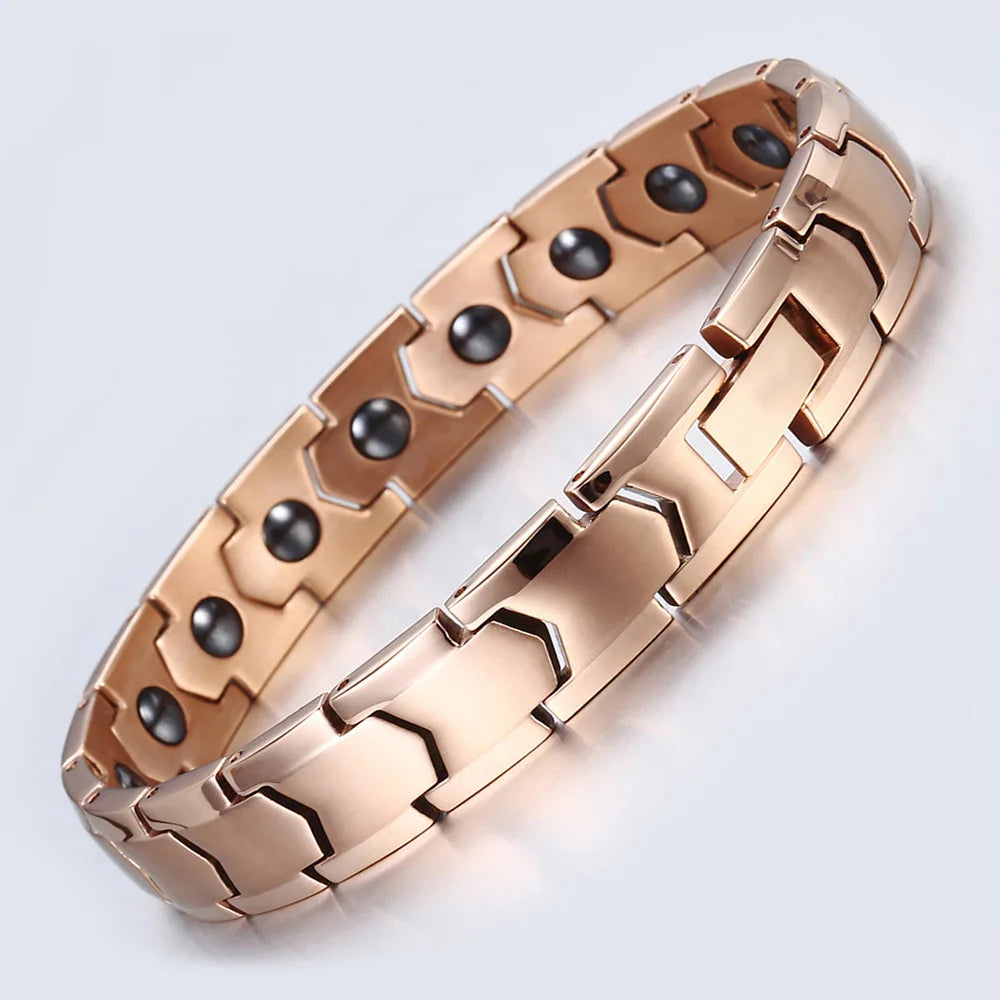 Magnetic Therapy Bracelet Health Care Germanium Energy Magnetic Therapy Titanium Steel Bracelet for Men