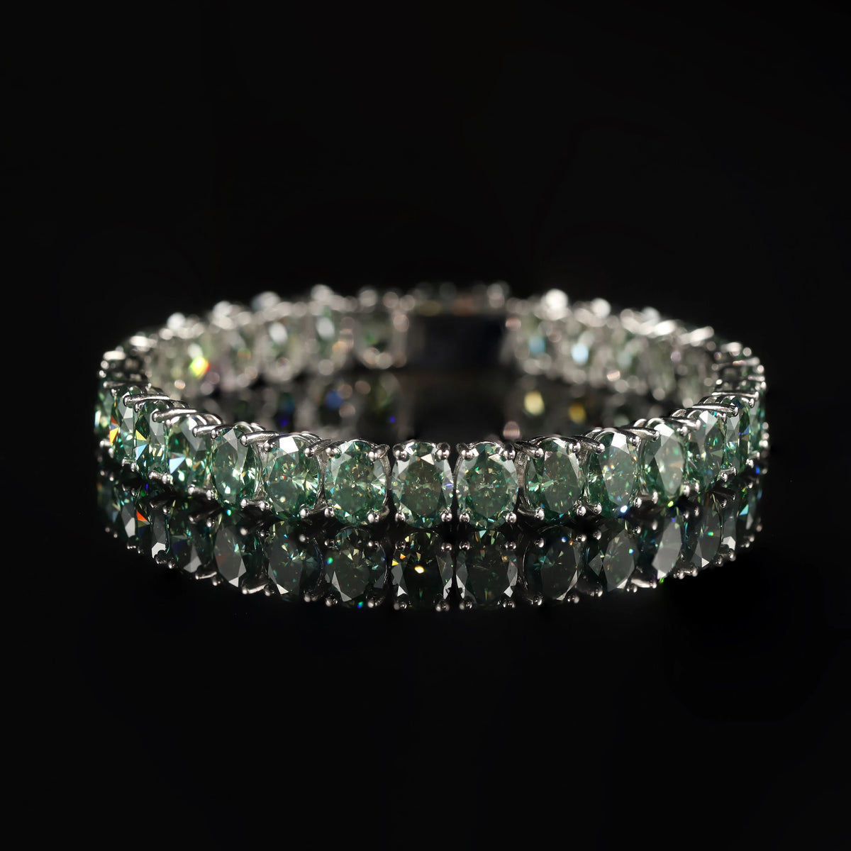 Gemfiori Abiding OEM ODM Unique Design Fancy Multi-shape Cut Tennis Bracelet 925 Silver Solid Gold Custom Stone Tennis Bracelet
