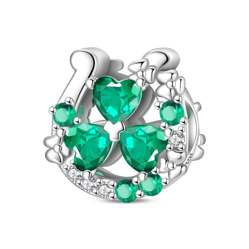 S&S Four Leaf Clover Zircon & Enamel 925 Silver Jewellery | Rings, Earrings, Bracelet & Pendant | S&S Collection