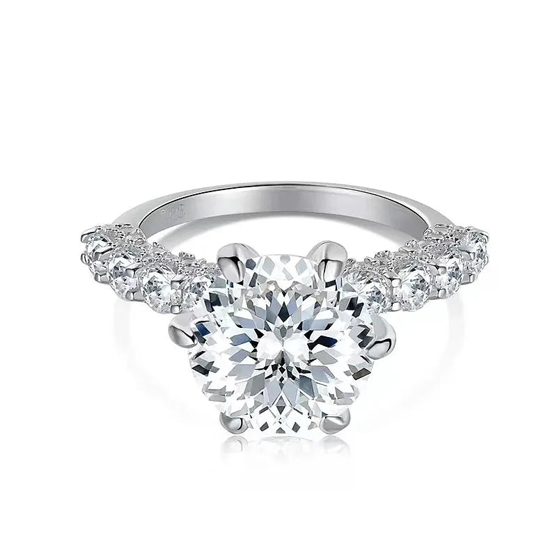 Trendy Design 925 Sterling Silver 5A 8A Cubic Zirconia Ring Engagement Wedding Rings Custom Fine Jewelry Manufacturing Supplies