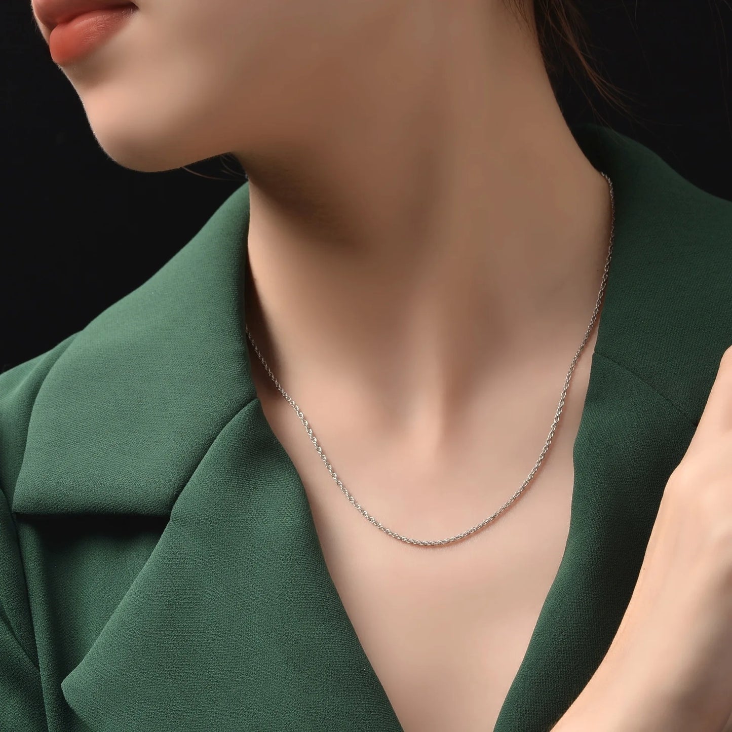 MUSHAN Jewelry Factory 2026 New Product S925 Silver Versatile Necklace Can Be Worn With Double Cross Chain and Pendant of 45cm