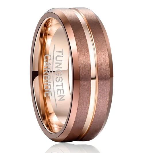 NEWLiFE REBEL Balance Line 8mm Ring in Tungsten