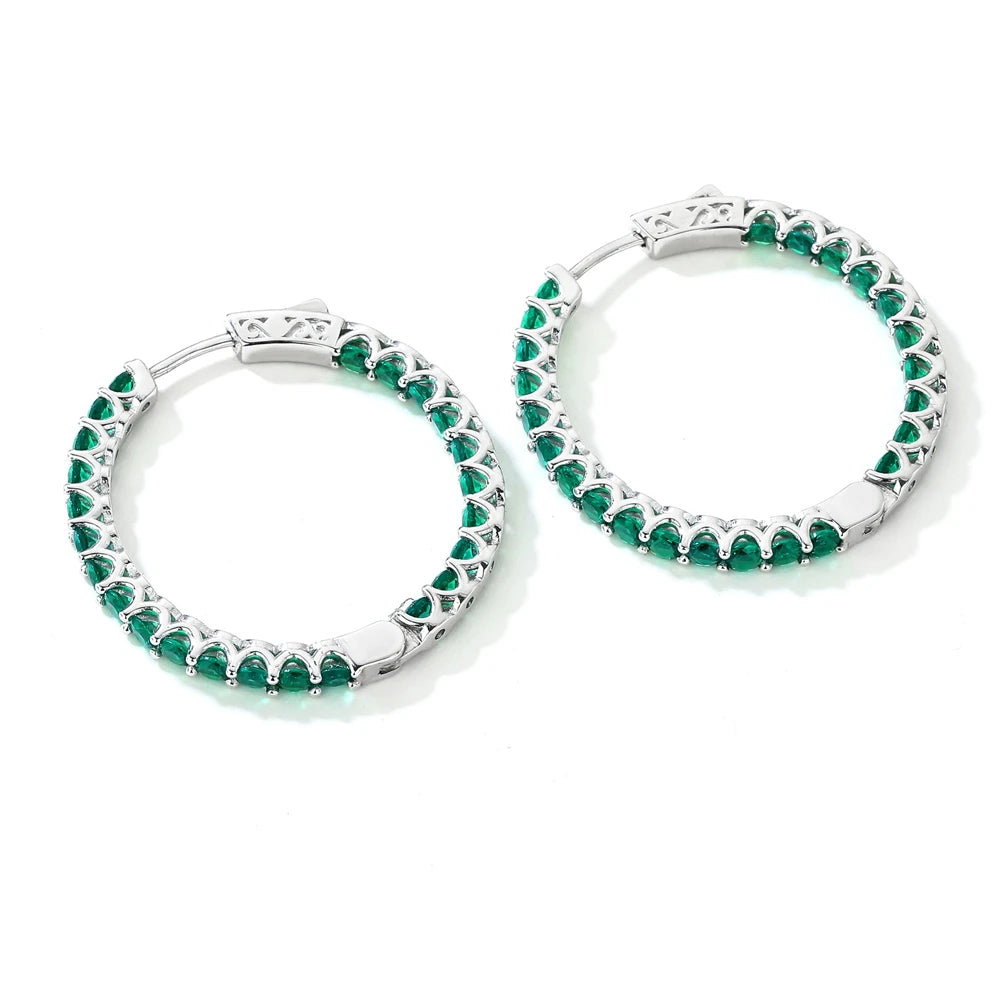MUSHAN Jewelry Factory Large Circle S925 Sterling Silver Earrings Light Luxury Cross Border Jewelry Set With HighCarbon Diamonds