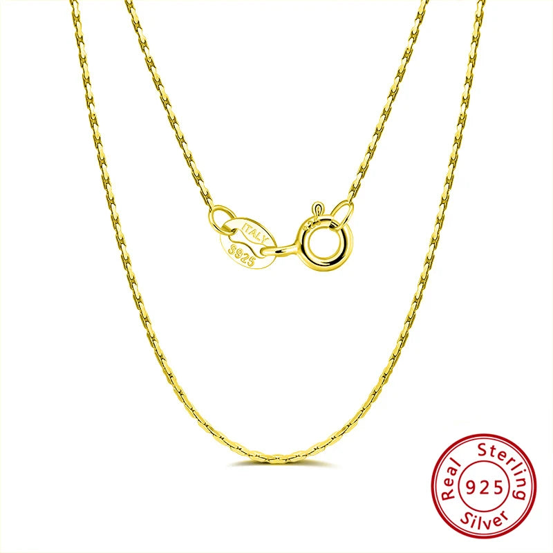 BSC-20 RINNTIN Wholesale 925 Sterling Silver Chains Gold Vermeil Jewelry