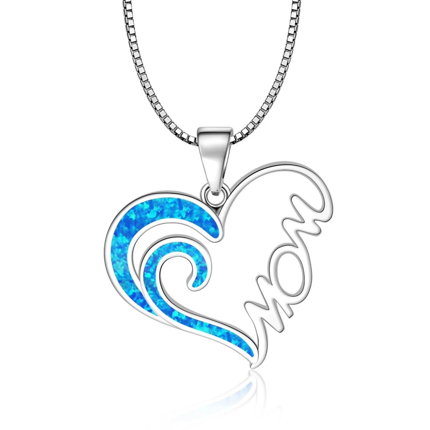Chic Heart Shape Necklace Aobao Decorative Inlaid Pendant Fashion Jewelry