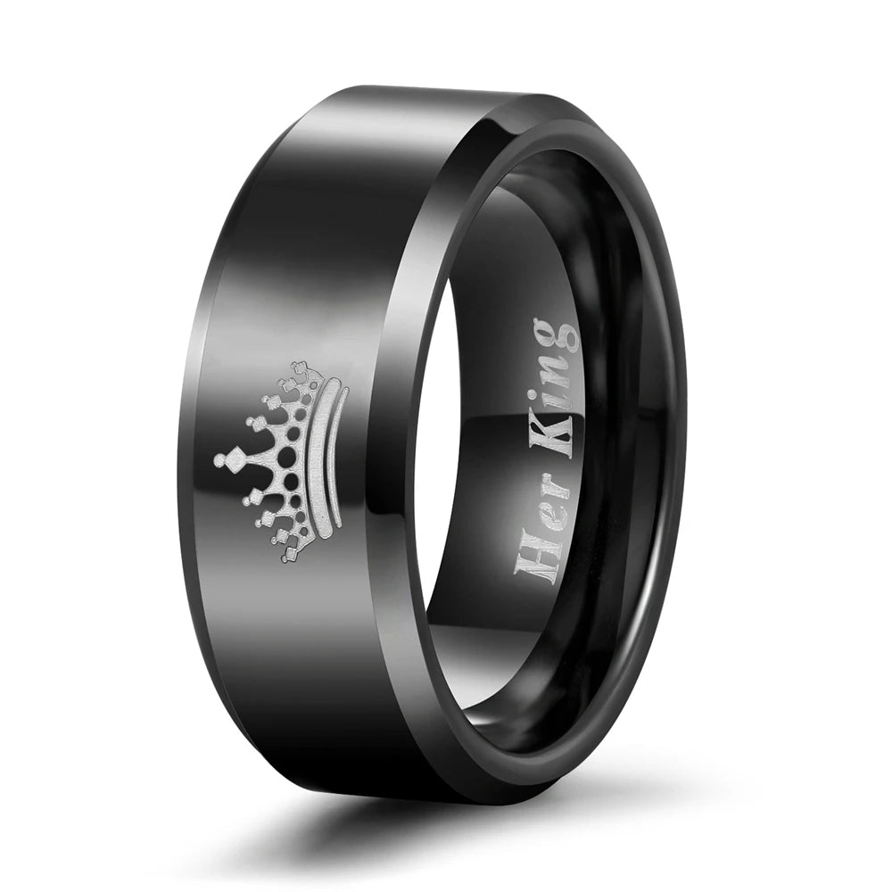 NEWLiFE REBEL Outline Rhythm 6mm Crown Ring in Tungsten
