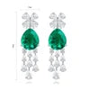 Gemfiori Anster High Quality S925 Lab Grown Emerald Earring Stud Dainty Gemstone Stud Earrings for Women Daily Wear Gift
