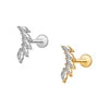 S&S ASTM F136 Titanium Labret Stud | Zircon | 83 Designs | Titanium & Gold