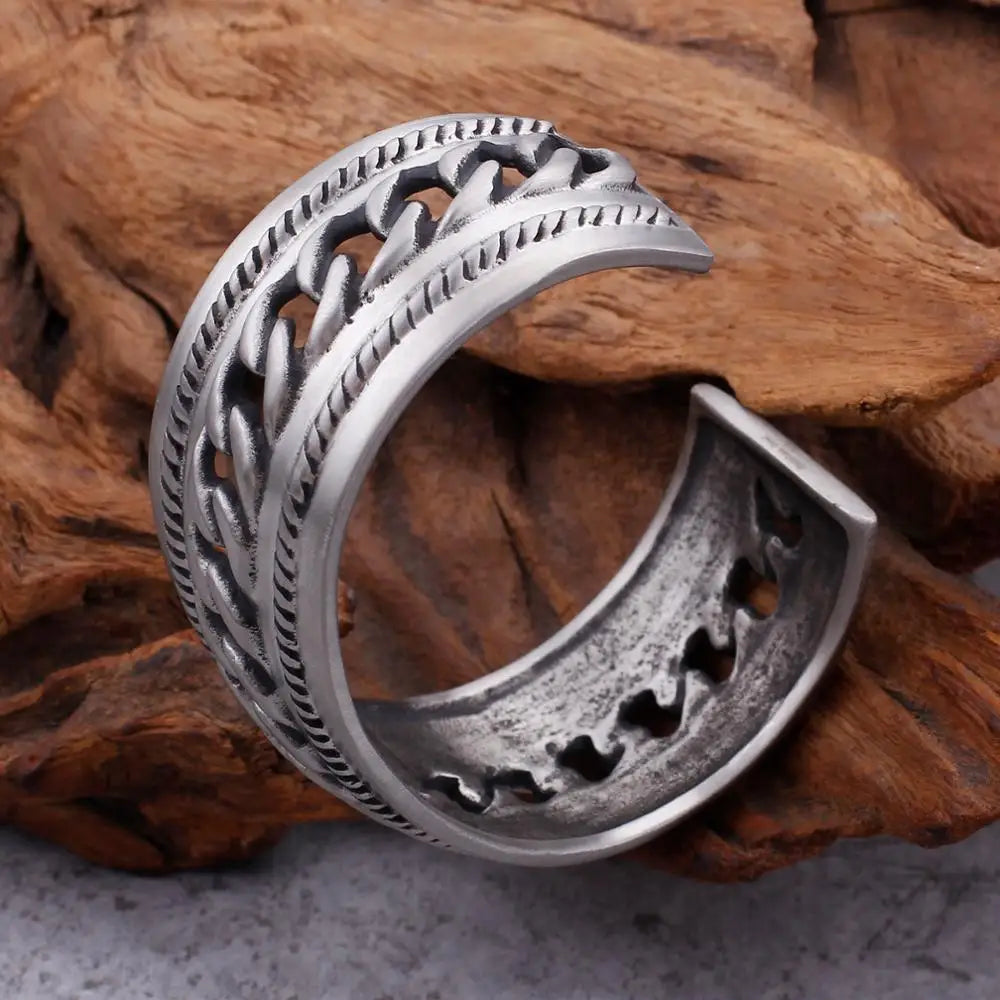 KALAEN Stainless Steel Brushed Matte Link Chain Bangles for Men