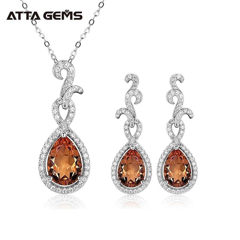 Diaspore Earrings Pendant Zultanite Jewelry Set Color Change Gemstone Sterling Silver 925  Fine Jewelry for Girl Birthday Gifts